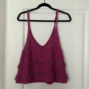 Pilcro Pink Crop Top